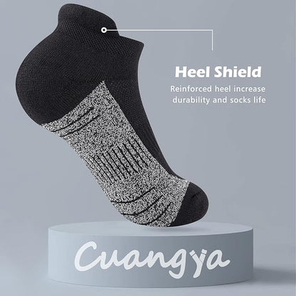 Ankle Socks Women Athletic No Show Socks Running Comfort Cushioned 5-Pairs