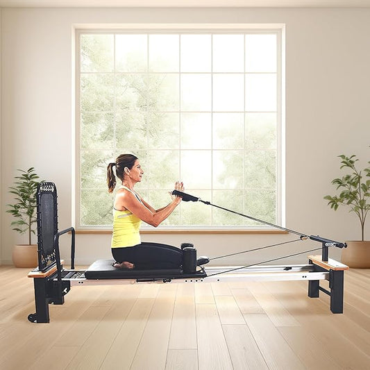 AeroPilates Pilates Reformer Workout Machine for Home Gym - Up to 300 lbs Weight Capacity