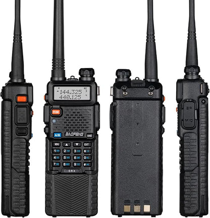 BAOFENG UV-5RX (Upgraded of UV-5R) Multi-Band Ham Radio 136-174/400-520Mhz Receiving, 805s Antenna 771 Antenna (2 Pack)