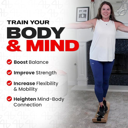 Balance Trainer for Adults - Slackboard Standing Desk Balance Board and Home Workout Equipment, Balancing Trainer for Yoga, Strength, Coordination, Concentration - Nirvana