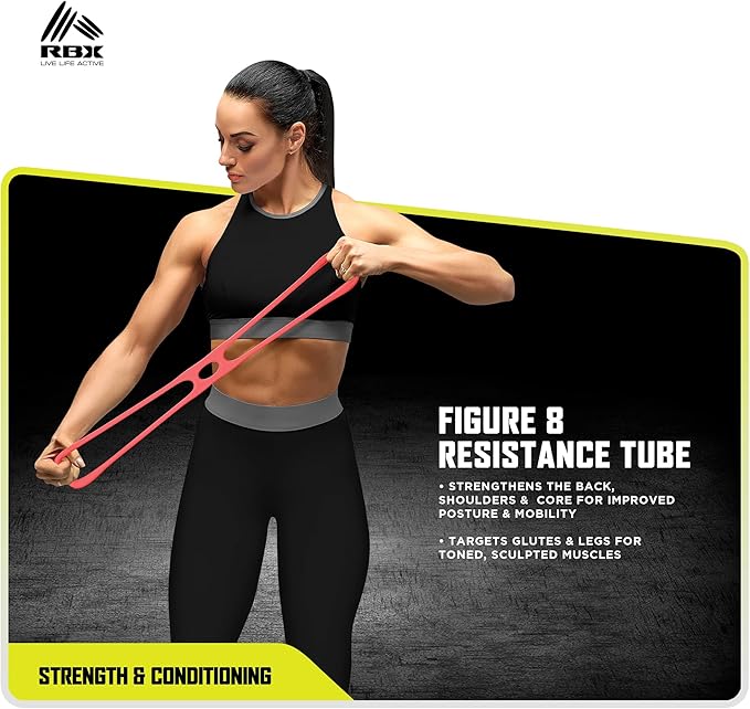 RBX 5 Piece Home Gym Workout Kit - Light 8 Resistance