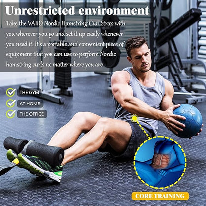 VAIIO Get Stronger Anywhere with Adjustable Nordic Hamstring 5s Setup, 450lb Capacity