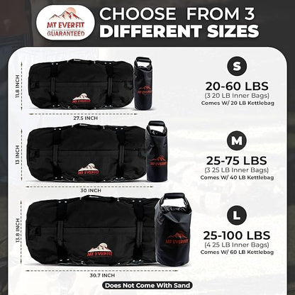 Sandbag Workout Bag & Sandbag Kettlebell Set - 1050 Cordura 8 Thick 3 Inner