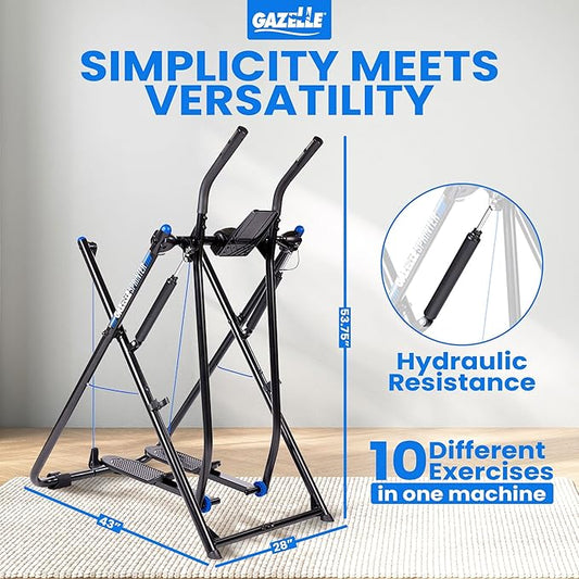 Gazelle Tony Little Total Body Fitness Workout Exercise Elliptical Glider Supports 250-300lbs with Low-Impact Design for Home Gym
