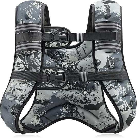 ZELUS Weighted Vest, 16lb Weight Vest with Reflective Stripe for Workout, Strength Training, Running, Fitness, Muscle Building, Weight Loss, Weightlifting