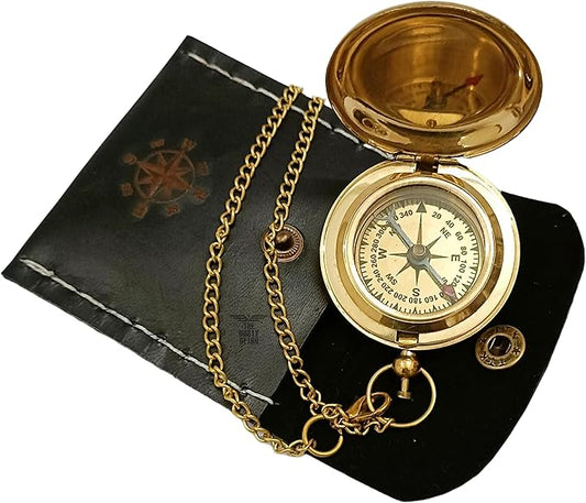 Antique Brass Compass Hiking