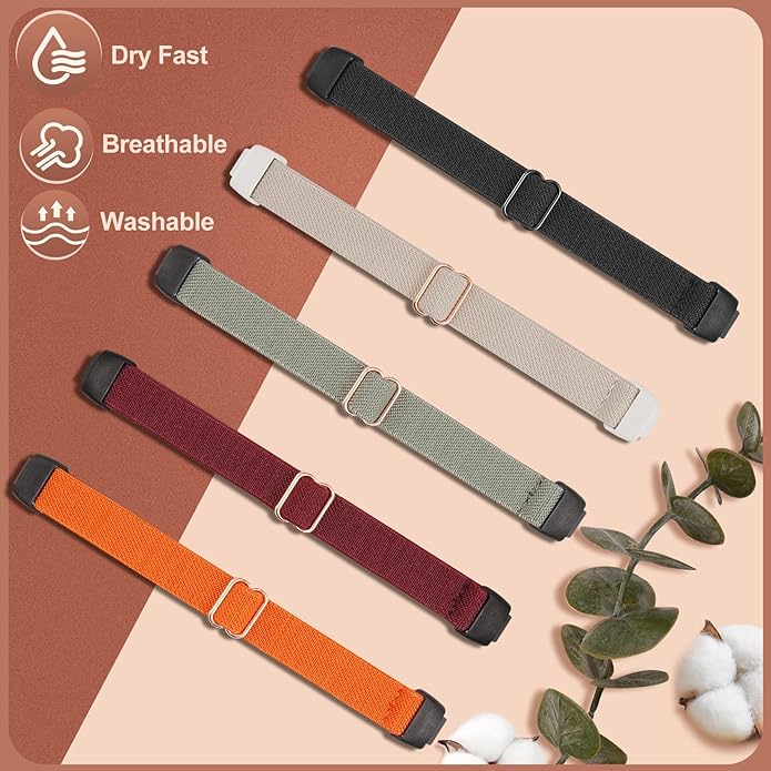 5 Pack Stretchy Nylon Compatible with Fitbit Inspire 3 Bands for Women Men, Elastic Adjustable Soft Sport Strap Replacement Wristband for Fitbit Inspire 3 Bands/Fitbit Inspire 2