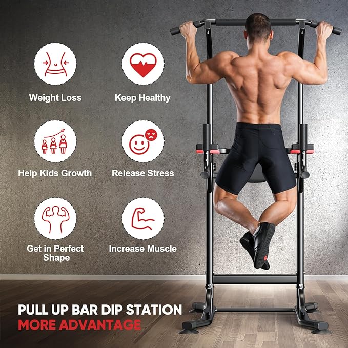 Power Tower Pull Up Bar Station