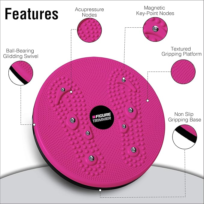 Core Abs Twister Board - 12-inch Waist Sculptor 8 Magnets