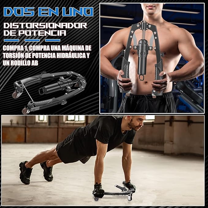 Arm Exercise Equipment Chest Workout - Hydraulic Power 10 Gears 22-440lbs,Chest Exerciser