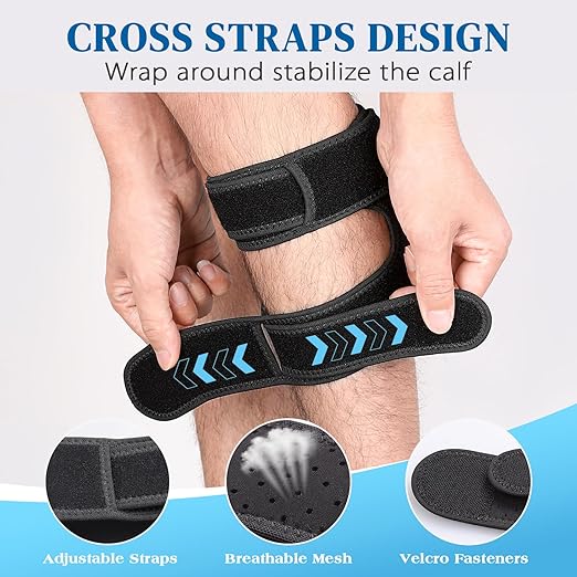 Sciatica Pain Relief Brace Device, Sciatic Nerve Brace with Adjustable Dual Pressure Pads Targeted Compression for Sciatica Ease, Lower Back Pain Relief, Men Women Calf Support