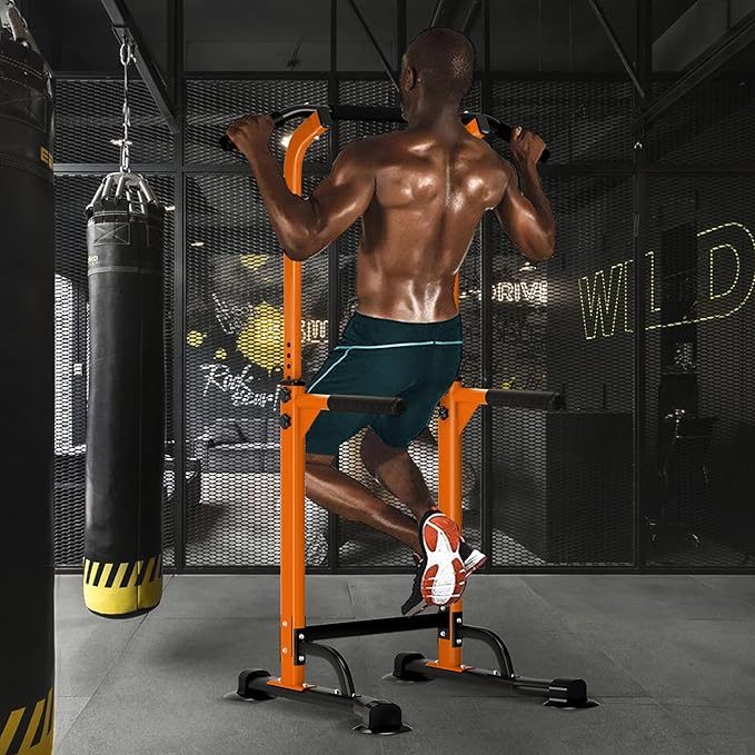 DlandHome Power Tower Dip Station Pull Up Bar