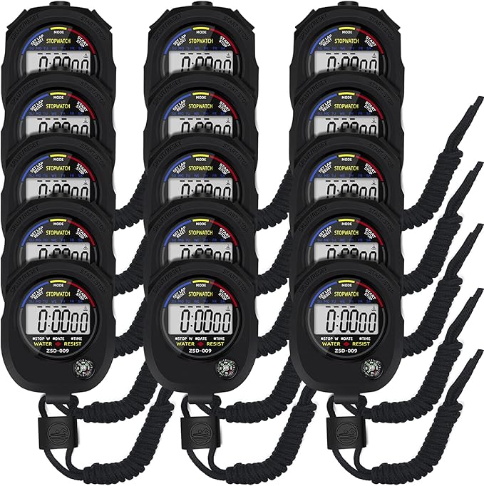 Multi-Function Electronic Digital Sport Stopwatch Timer (15pack)