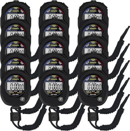 Multi-Function Electronic Digital Sport Stopwatch Timer (15pack)