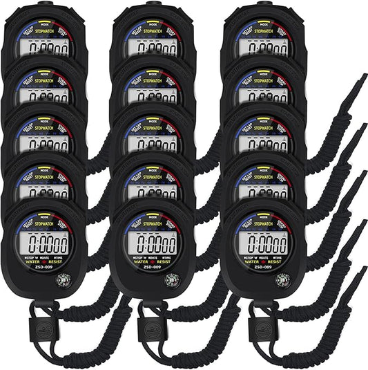 Multi-Function Electronic Digital Sport Stopwatch Timer (15pack)