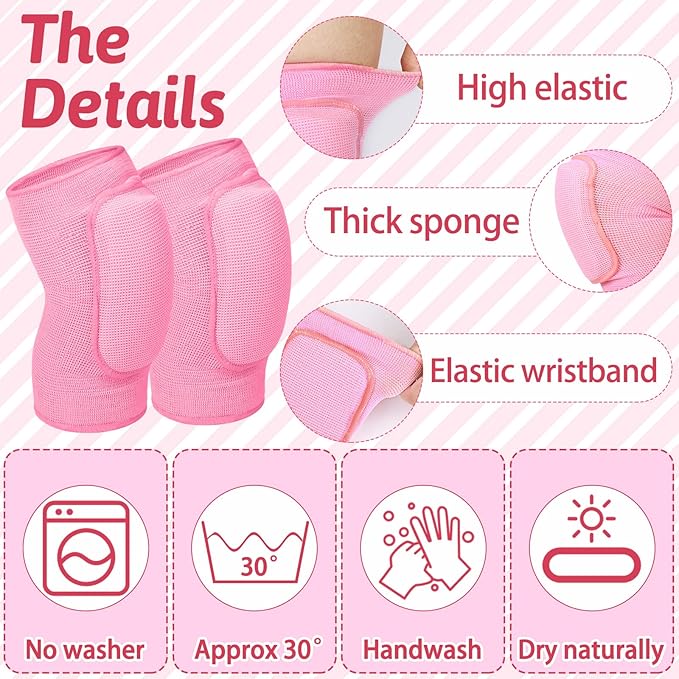 Hungdao 3 Pairs Volleyball Knee Pads for Kids Soft Breathable Brace Non Slip Padded Sponge Knee Support for Girls Boys Dance, Football, Skating, Running, Youth Sports