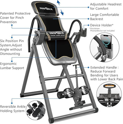 Innova Inversion Table with Adjustable Headrest 300 lb