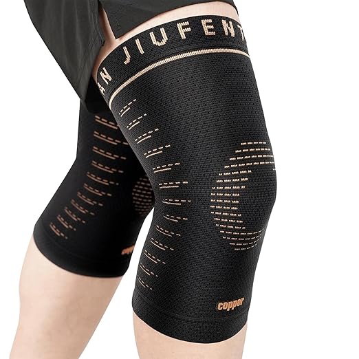 JIUFENTIAN Copper Knee Sleeve,Copper Knee Braces for Women and Men Arthritis,ACL, Tendinitis, Meniscus Tear, Joint Pain Relief, Running, Working Out, Fitness, Weightlifting (2XLarge)