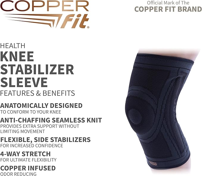 Copper Fit Health Knee Stabilizer Sleeve, Large/X-Large