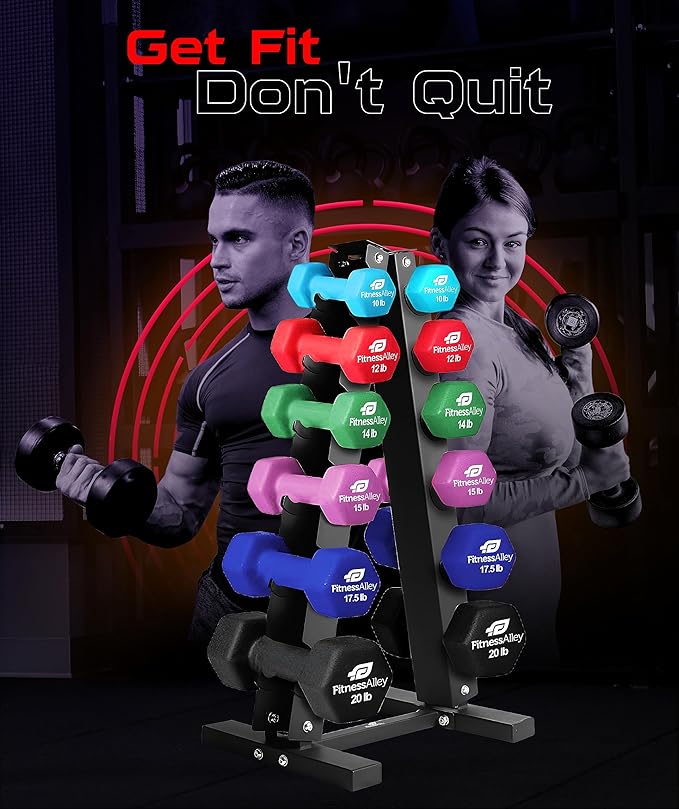 Dumbbells Storage Rack Neoprene Dumbbells Weight Rack - 2.0MM Thickness Weight Organizer Stand for Home Gym - Easy Assembly