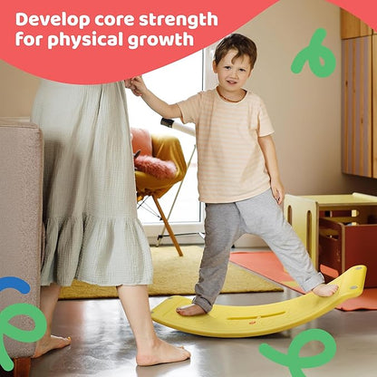 Dazmers Balance Board - Wobbler Balancing Board for Kids - Balance Board Toddler - Rocker Practice Balance - Trainer Board Toy for Toddler and Teens - Physical Exercise for All Ages