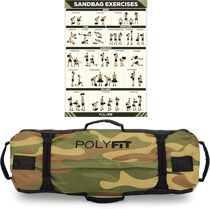 Polyfit Classic Sandbag - Heavy Duty Workout Sandbag 8 Gripping