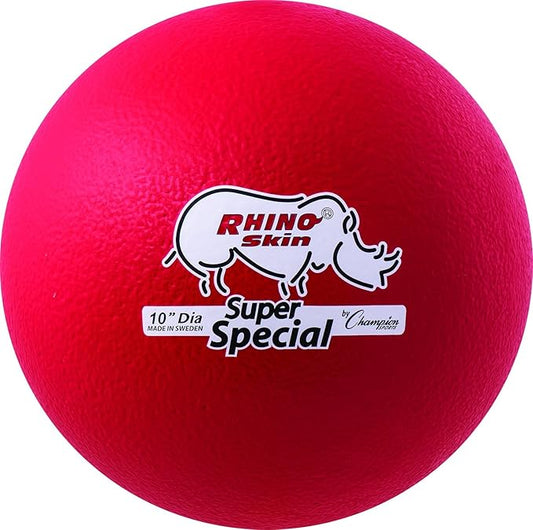 Champion Sports Super Special Rhino Skin Ball Red 10 Inch