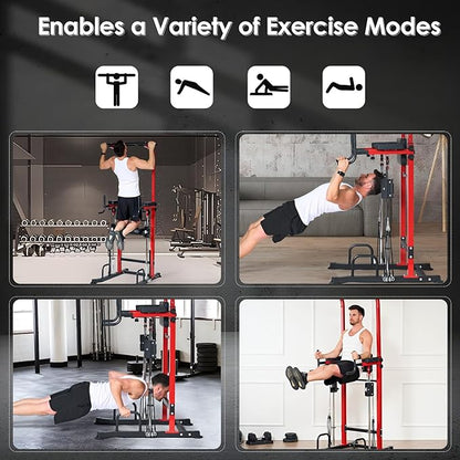 SogesPower Power Tower Dip Station Pull Up Bar