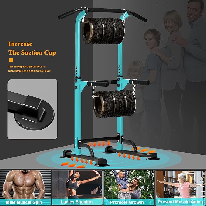 DlandHome Power Tower Dip Station Pull Up Bar