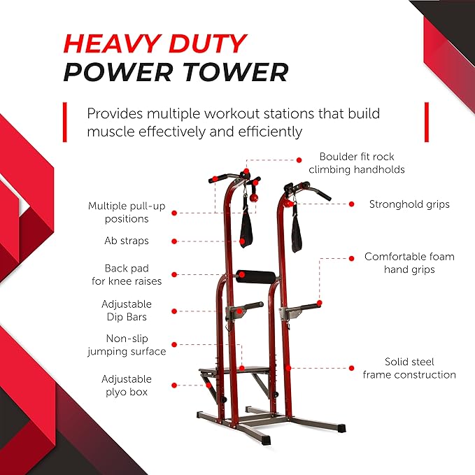 Stamina Power Tower - Dip Bar Pull Up 250 lbs