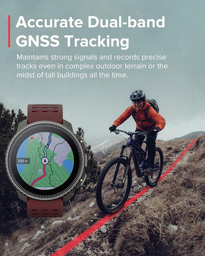 SUUNTO Vertical GPS Sports Watch, Premium Adventure Watch w/1.4 inch Touchscreen & 95+ Training Workout Analysis, Heart Rate & Sleep Tracking, 60-Day Battery Life, Dual-GNSS, Free Offline Maps, Ruby