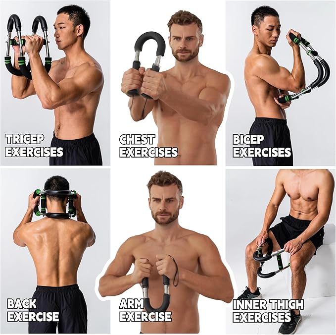 U-Shape Twister Arm Exerciser. Adjustable Chest Expander. Biceps