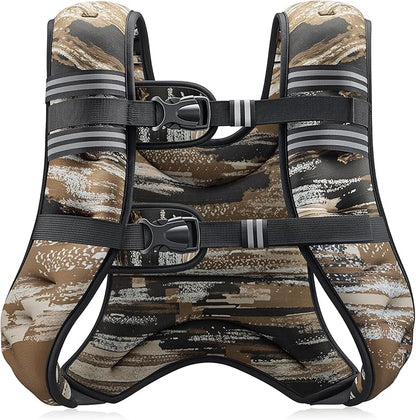 ZELUS Weighted Vest, 6lb/8lb/12lb/16lb/20lb/25lb/30lb Weight Vest with Reflective Stripe for Workout, Strength Training, Running, Fitness, Muscle Building, Weight Loss, Weightlifting