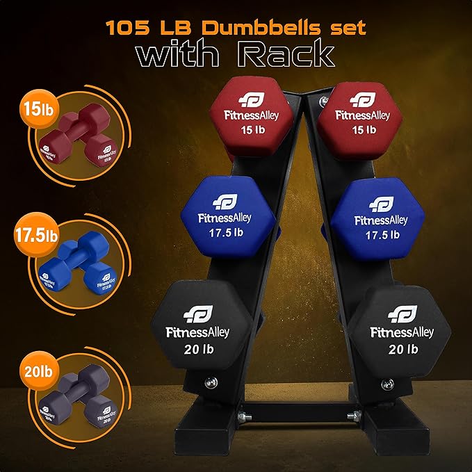 Dumbbells Storage Rack Neoprene Dumbbells Weight Rack - 2.0MM Thickness Weight Organizer Stand for Home Gym - Easy Assembly