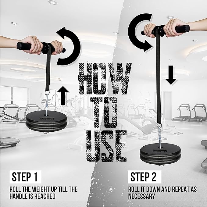 Yes4All Wrist and Forearm Blaster - Wrist Roller 1-inch Standard 2-inch Olympic