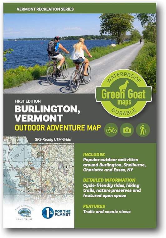 Burlington Vermont Outdoor Adventure Map