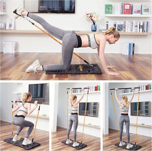 BODY RHYTHM Portable Home Gym Workout Equipment - 150 lbs