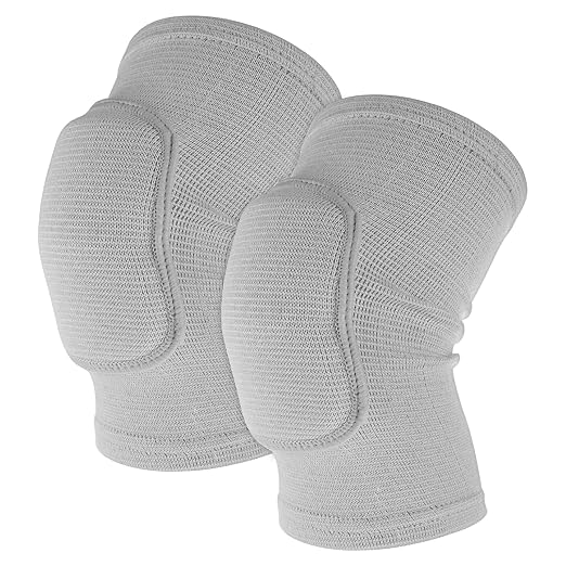 Sibba Kids Knee Pad, Breathable Elastic Knee Brace, Anti-Slip Padded Sponge Knee Protector for Volleyball Dance Running Skating Basketball Football Sports(Grey)