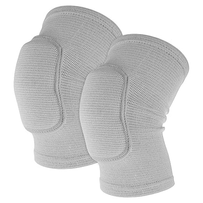 Sibba Kids Knee Pad, Breathable Elastic Knee Brace, Anti-Slip Padded Sponge Knee Protector for Volleyball Dance Running Skating Basketball Football Sports(Grey)