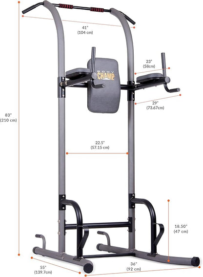 Body Champ Multi-Function Pull Up Bar VKR1010, Grey,
