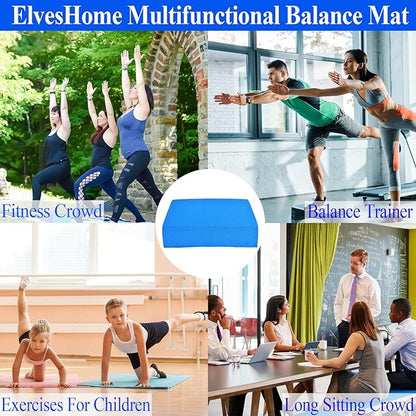 Small Balance Board, Exercise Balance Pad, Yoga Mat Thick, Non-Slip Foam Pad, Yoga Mats for Balance Exercise Stability Workout, Knee Pads Trainer for Physical Therapy Strength Training Ankle Exercises