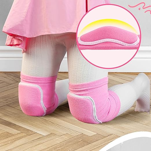YYaaloa 3Pairs Knee Pads Sponge Knee Brace Breathable Flexible Elastic Knee Support for Volleyball, Dancing, Football, Yoga, Basketball, and Skating (Medium, Pink 3Pairs)