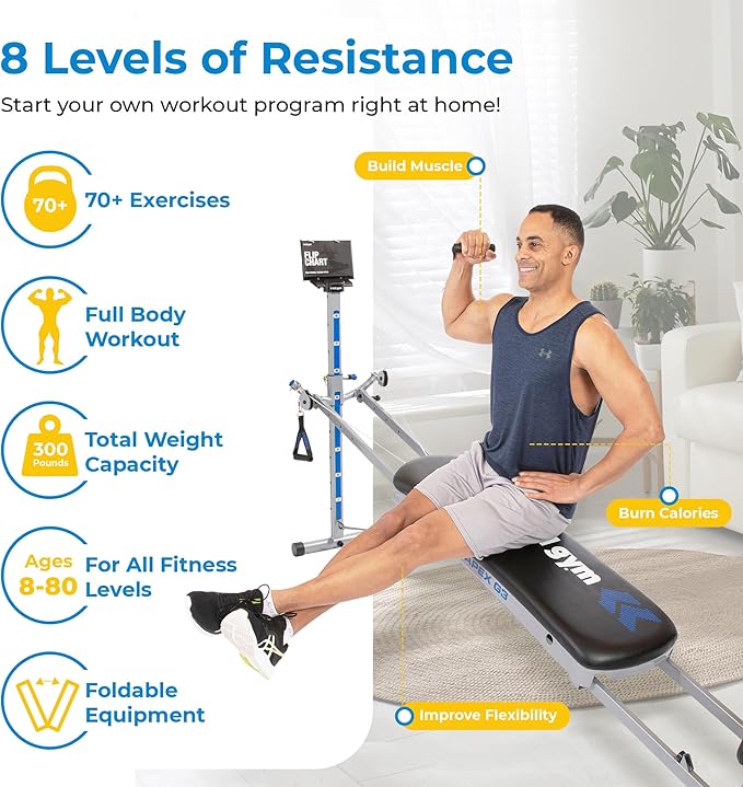Total Gym APEX Versatile Indoor Home Gym Workout Total Body Strength Training Fitness Equipment