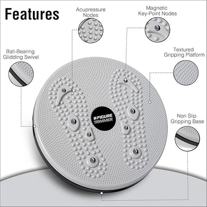 Core Abs Twister Board - 12-inch Waist Sculptor 8 Magnets
