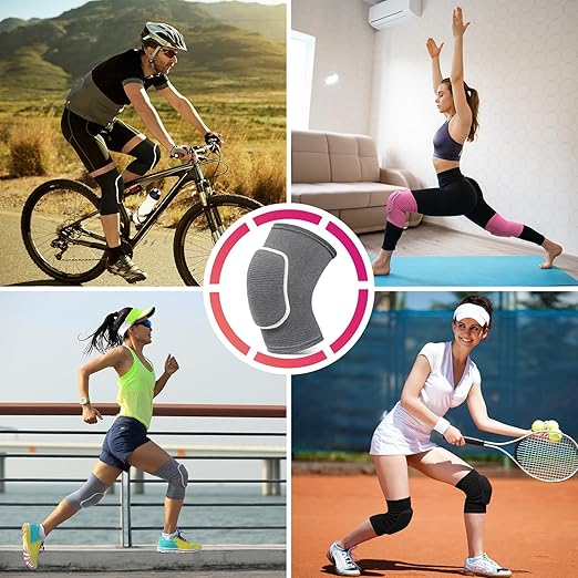 Volleyball Knee Pads,Knee Pads for Women,Men,Kids,Girls,Knee Brace for Basketball Volleyball Football Dance Yoga Tennis Running Cycling Workout Climbing (Gray, Small)