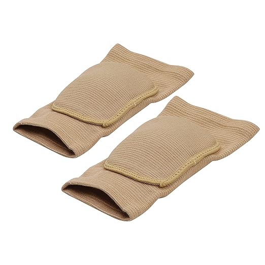 Men Women Protective Knee Pads, Anti-Slip Padded Sponge Knee Brace Knee Support for Football Volleyball Dance Skating Basketball Sports (Medium,Nude)