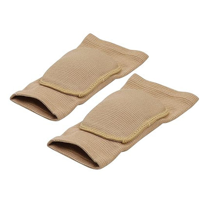 Men Women Protective Knee Pads, Anti-Slip Padded Sponge Knee Brace Knee Support for Football Volleyball Dance Skating Basketball Sports (Medium,Nude)