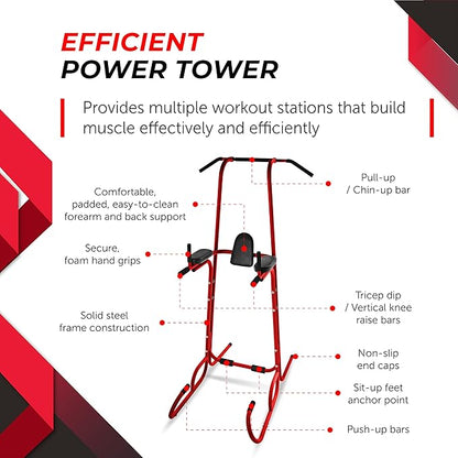 Stamina Power Tower - Dip Bar Pull Up 250 lbs