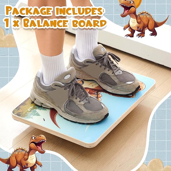 Wooden Balance Board 360° Rotation with Crossed Base Wobble Board for Physical Therapy,standing Desk,core Strength - Children Easter Gift