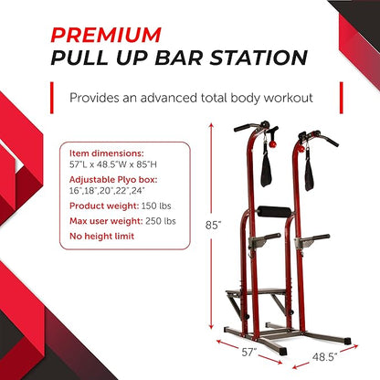 Stamina Power Tower - Dip Bar Pull Up 250 lbs